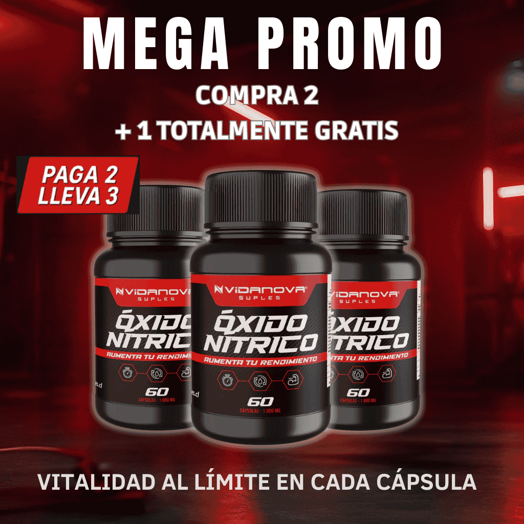 🔥ÓXIDO NÍTRICO🔥 - 1000mg 60 caps - ENERGÍA Y BIENESTAR CIRCULATORIO 💯 ⭐️⭐️⭐️⭐️⭐️ 4.98/5 (2.350 Reseñas)