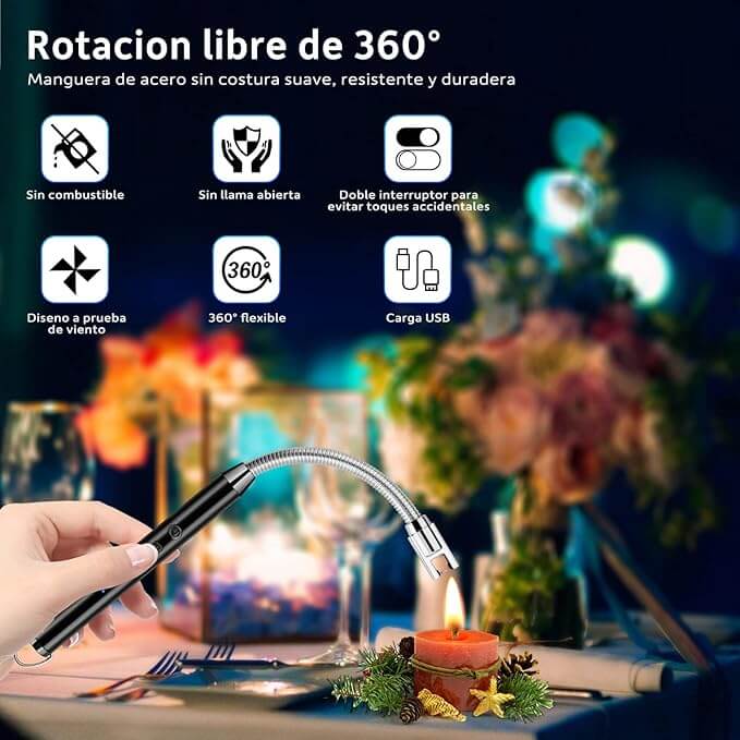 Nuevo Encendedor Eléctrico Recargable Multiusos