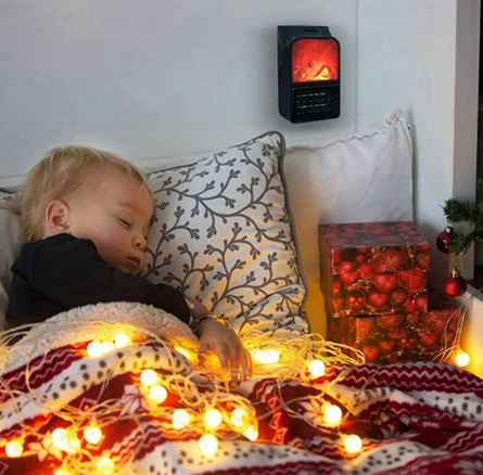 Mini Calefactor Portátil Efecto Chimenea