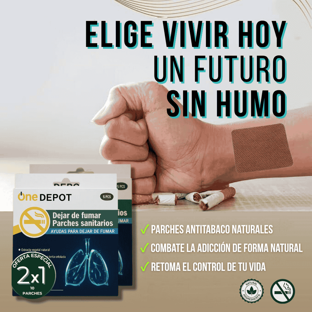 VitalPatch® - 🚭 Parches Naturales Antitabaco 🍃 - ⭐️⭐️⭐️⭐️⭐️ 4.98/5 (3.570 Reseñas)