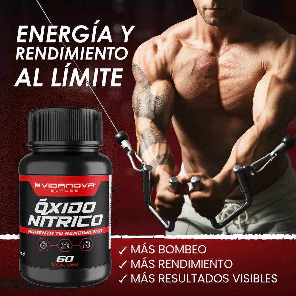 🔥ÓXIDO NÍTRICO🔥 - 1000mg 60 caps - ENERGÍA Y BIENESTAR CIRCULATORIO  💯 ⭐️⭐️⭐️⭐️⭐️ 4.98/5 (2.350 Reseñas)