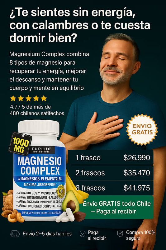 MAGNESIUM COMPLEX® 8 en 1 - ¡Fórmula Completa!