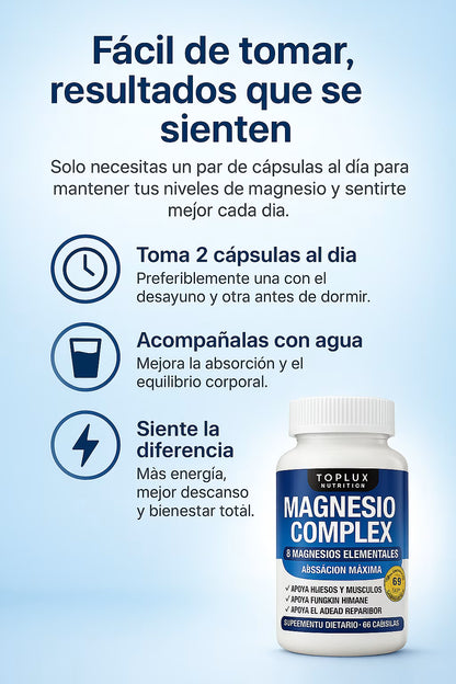 MAGNESIUM COMPLEX® 8 en 1 - ¡Fórmula Completa!